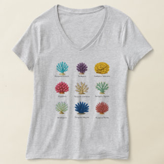 T-shirt SPS Coral ID Vintage d'illustration botanique Tee