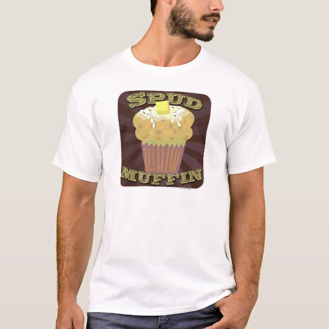 T-shirt Spud Muffin Funny Potatan Slogan Art (Devant)