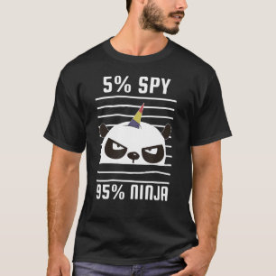 T-shirt Spy Gaming Ninjas Gamer Garçon Girls Spy Panda Ni