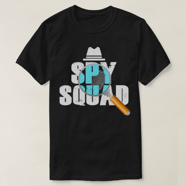 T-shirt Spy Squad Police Crime Investigateur Détection pri (Design devant)