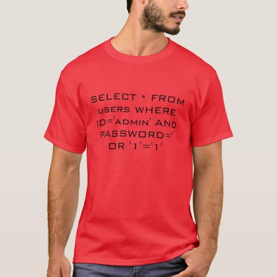 T-shirt SQL injection