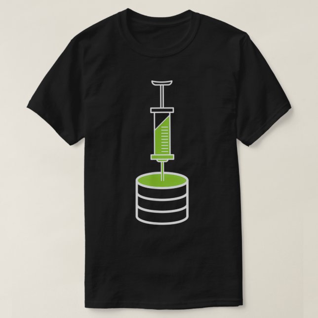 T-shirt Sql injection certifié hacker cadeau éthique (Design devant)