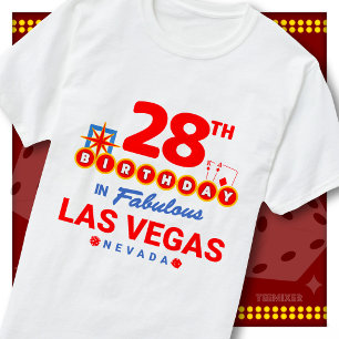 T-shirt Squad de fête pour les 28 ans à Las Vegas