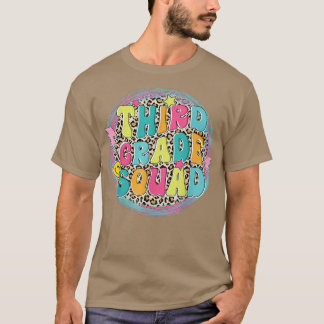 T-shirt Squad De Troisième Année Retour À L'École Leopard