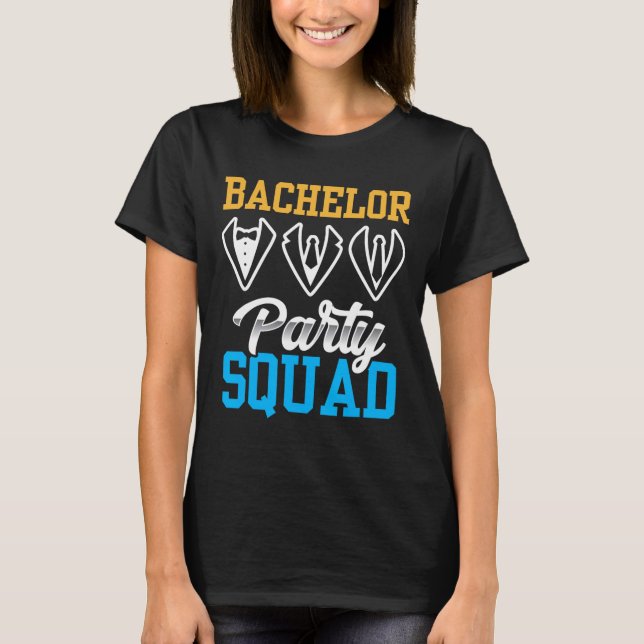 T-shirt Squad EVJF Équipe Mariée Marié  (Devant)