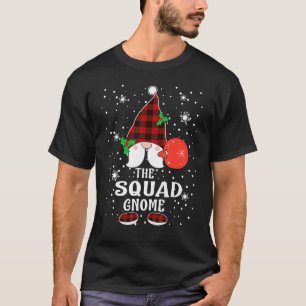 T-shirt Squad Gnome Buffalo Plaid Matching Family Christma