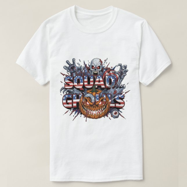 T-shirt Squad Gouls Halloween d'horreur américaine (Design devant)