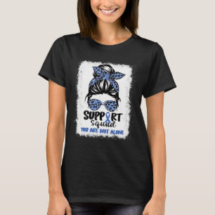 T-shirt Squad Messy Bun Bleu Guerrier Ataxie Sensibilisati