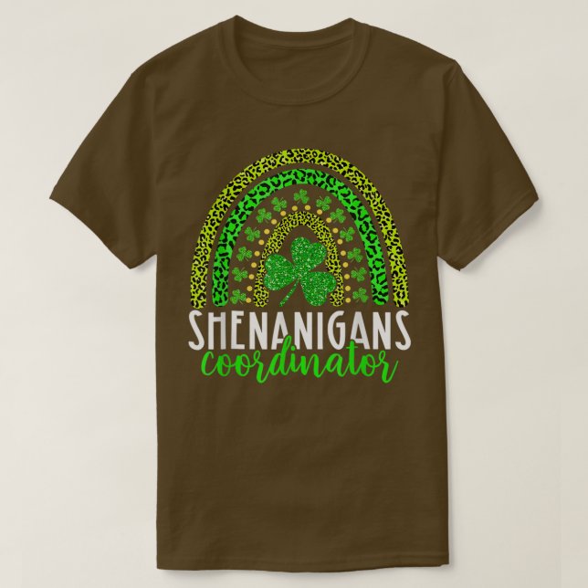 T-shirt Squad Shenanigans Léopard Irlandais Arc-en-Ciel St (Design devant)