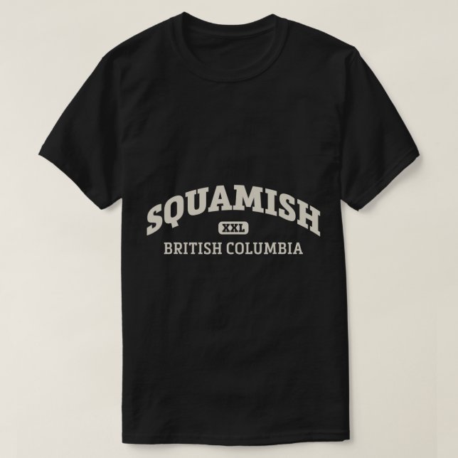 T-shirt Squamish College Style Rock Escalade Area Design (Design devant)