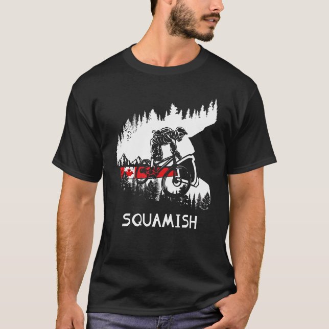 T-shirt Squamish Mtb Downhill Trail Biker Colombie-Britann (Devant)