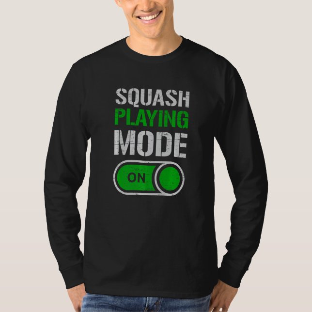 T-shirt Squash Playing Mode On Play Serve Racket Player (Devant)