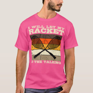 T-shirt Squash Retro Racket Vintage Boule en caoutchouc Sp