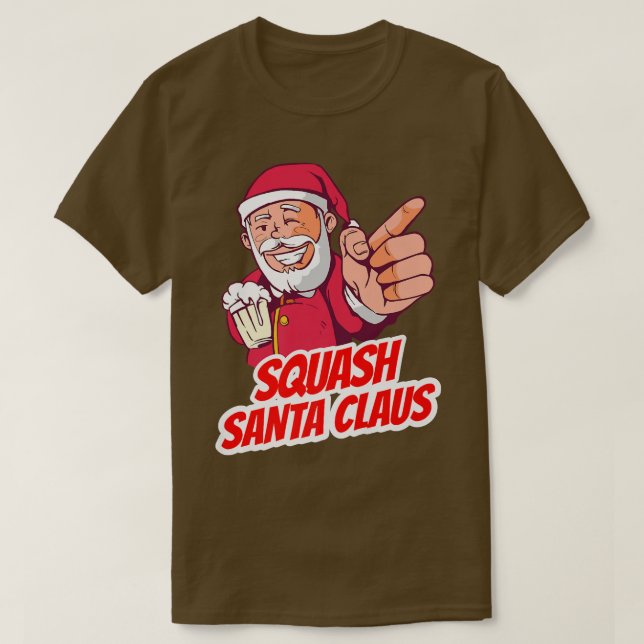 T-shirt Squash Santa Claus (Design devant)