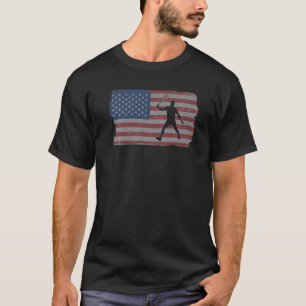 T-shirt Squash USA Drapeau Américain Pour Squash Player 1
