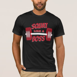 T-shirt Squat comme un patron Red Barbells Fitness Trainin