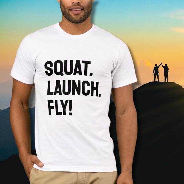 T-shirt SQUAT. LANCEMENT. VOLEZ ! Minimaliste motivationne (Créateur téléchargé)