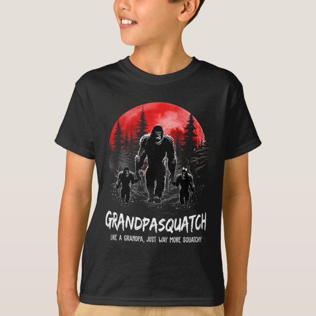 T-shirt Squatch Comme Un Grand-Père Juste Beaucoup Plus De (Devant)