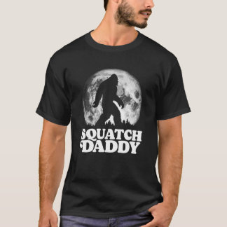 T-shirt Squatch Daddy Funny Bigfoot à la Lune de nuit
