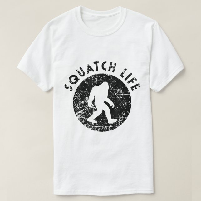 T-shirt Squatch Life Vintage Bigfoot Design (Design devant)