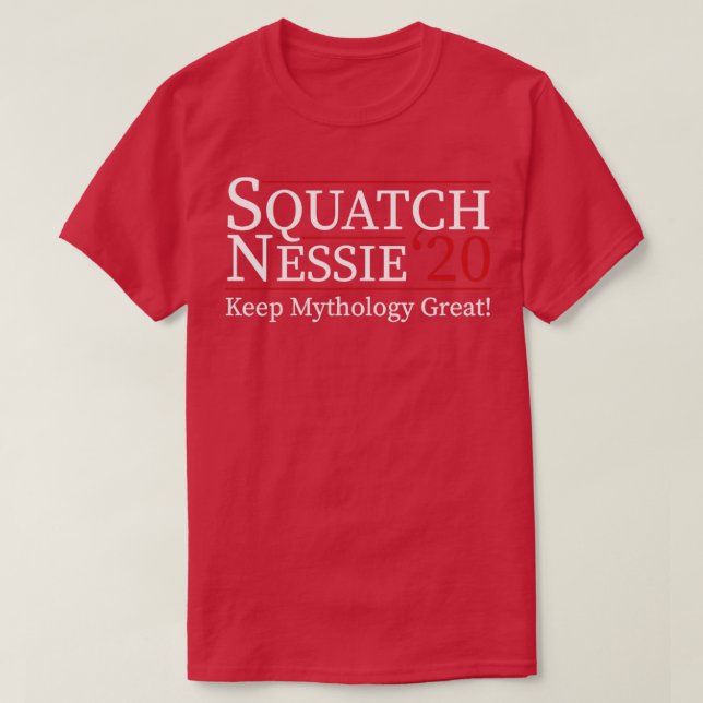 T-shirt Squatch Nessie 20 Funny Election 2020 (Design devant)