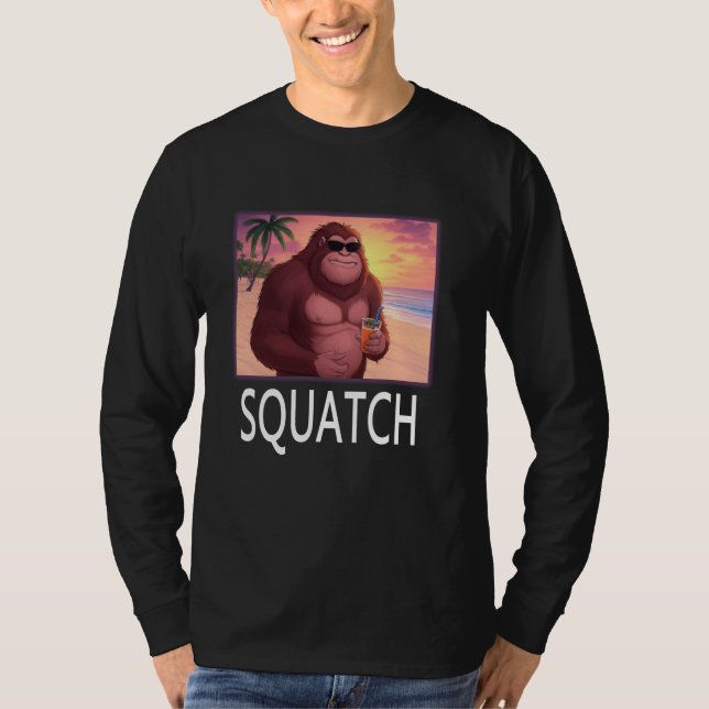 T-shirt Squatch Sasquatch Touche La Plage (Devant)