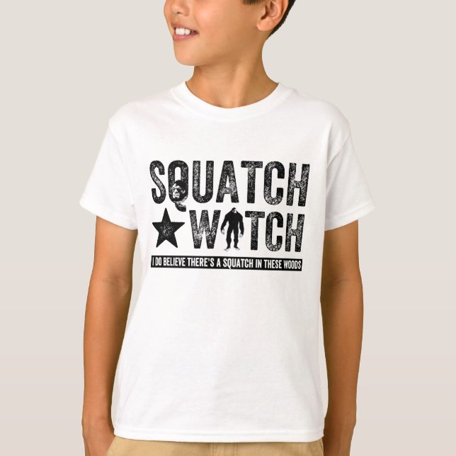 T-shirt Squatch Watch - Je crois (Devant)