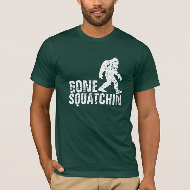 T-shirt Squatchin allé - blanc affligé (Devant)