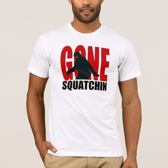 T-shirt Squatchin allé (rouge et noir) (Devant)