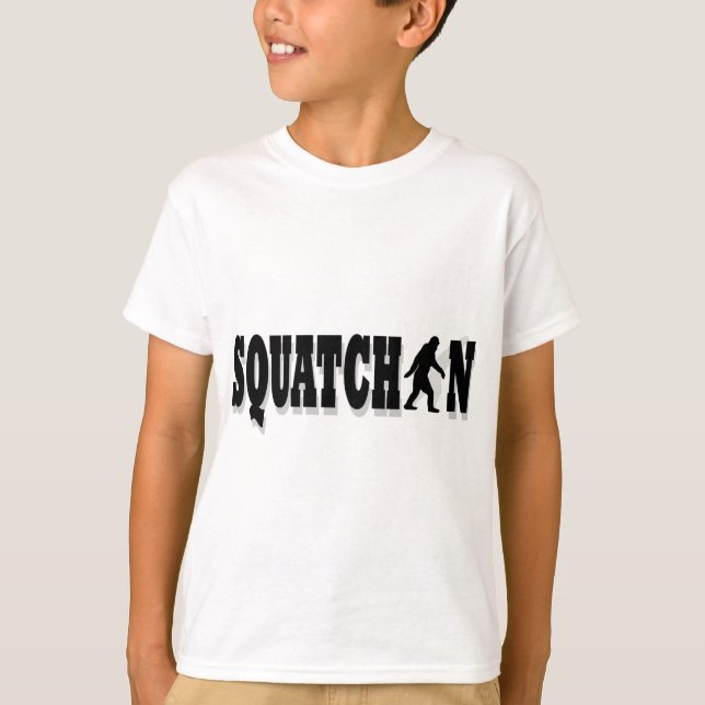 T-shirt Squatchin, texte noir (Devant)