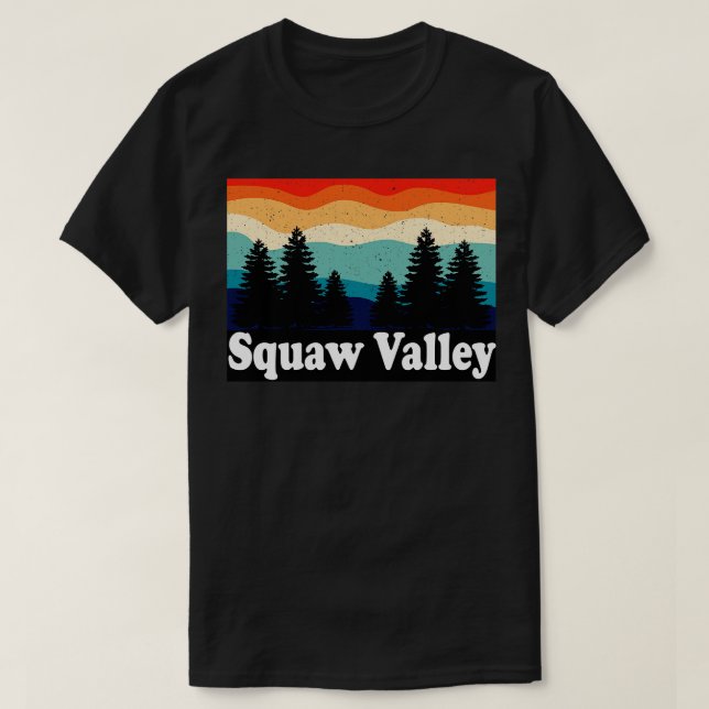 T-shirt Squaw Valley California Retro (Design devant)