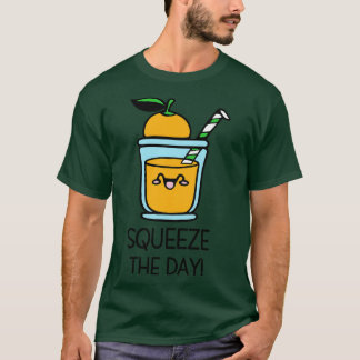 T-shirt Squeeze Day Kawaii Cute Orange Juice