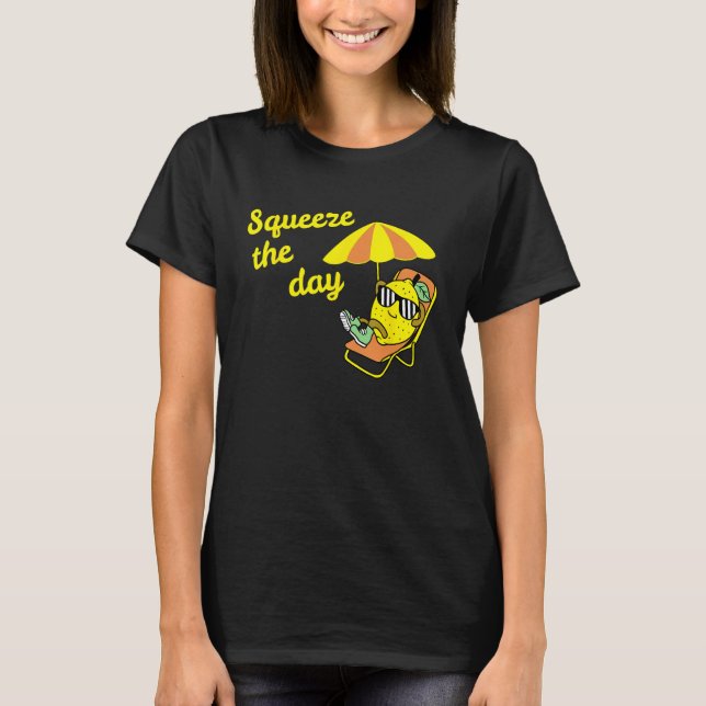 T-shirt Squeeze the Day Lemon (Devant)