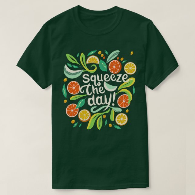 T-shirt Squeeze The Day Lemon 1 (Design devant)