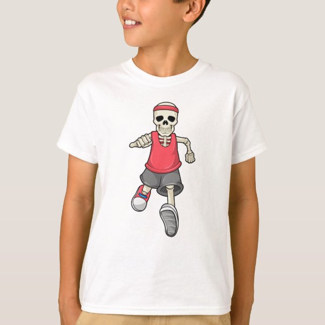 T-shirt Squelette à courir avec bandeau (Devant)