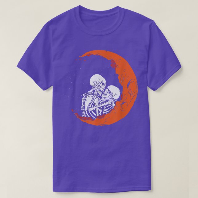 T-shirt squelette aimant embrasser  (Design devant)
