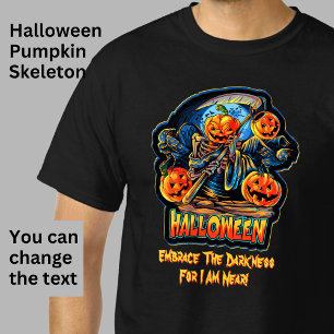 T-shirt Squelette Ange de la mort Halloween Corbeaux Citro