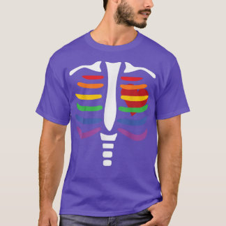T-shirt Squelette arc-en-ciel LGBT
