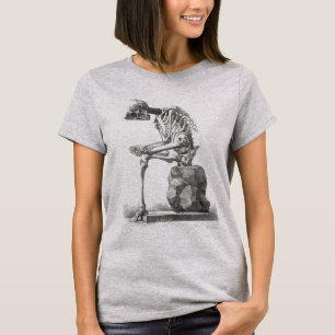 T-shirt Squelette assis anatomie Illustrisation