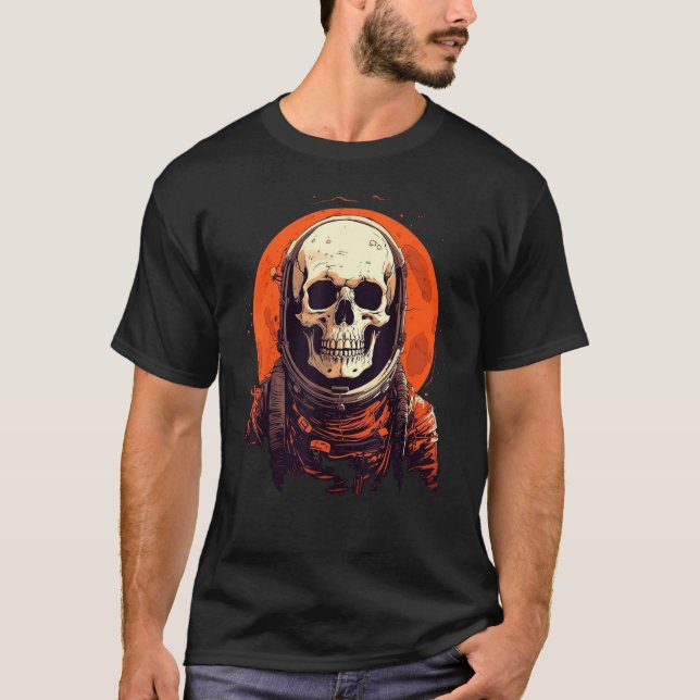 T-shirt Squelette Astronaute Occupe Mars dans Astronaute d (Devant)
