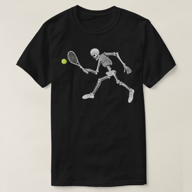 T-shirt squelette au tennis (Design devant)