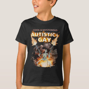 T-shirt Squelette autiste et gai drôle Squelette d'autisme