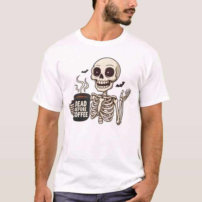 T-shirt Squelette avant café (Devant)