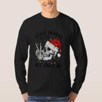 Squelette Avec Le Chapeau Du Père Noël Lumières Mo