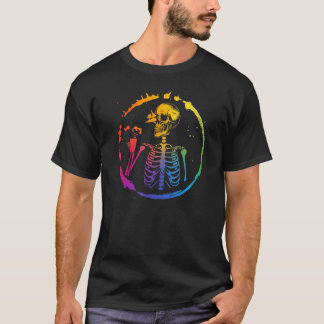 T-shirt Squelette Boire Café Lgbt-q Transgenre Pride