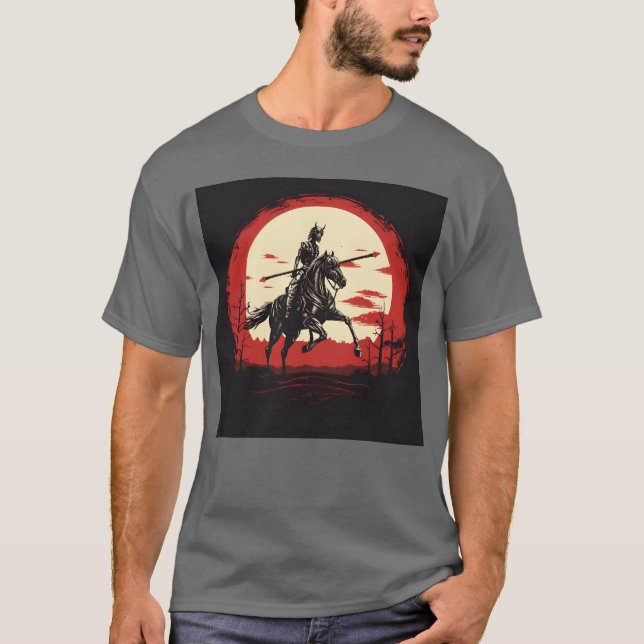 T-shirt Squelette cheval Squelette humain Cheval équitatio (Devant)