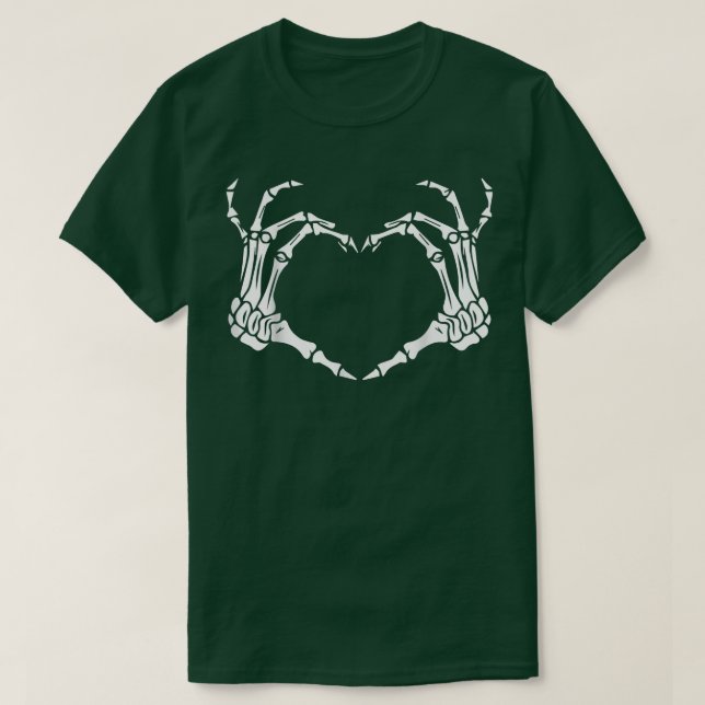 T-shirt Squelette Coeur main Signale Costume Drôle Hallowe (Design devant)