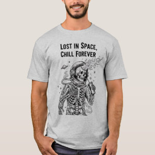 T-shirt Squelette Cosmique Astronaute Buvant du Soda Spa