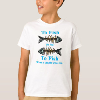 T-shirt Squelette Cyan Poissonner ou ne pas pêcher