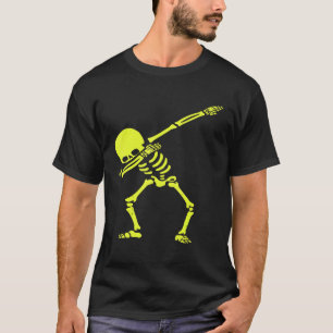 T-shirt Squelette Dabing Halloween Radioactive Skeleton Co